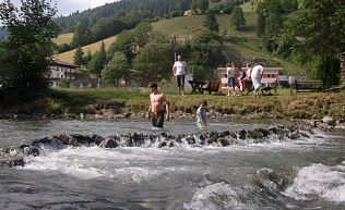 Jugendreisen Tyrol Jugendgästehaus Vorderglemm Mue Spielen am Bach